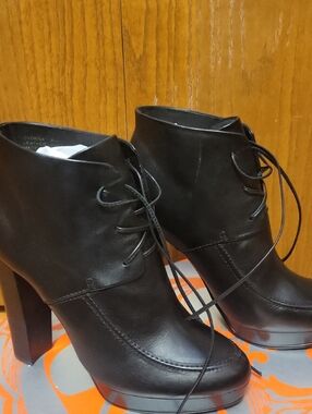 Real Leather KELSI DAGGER Elegant Black Women's Ankle Boots